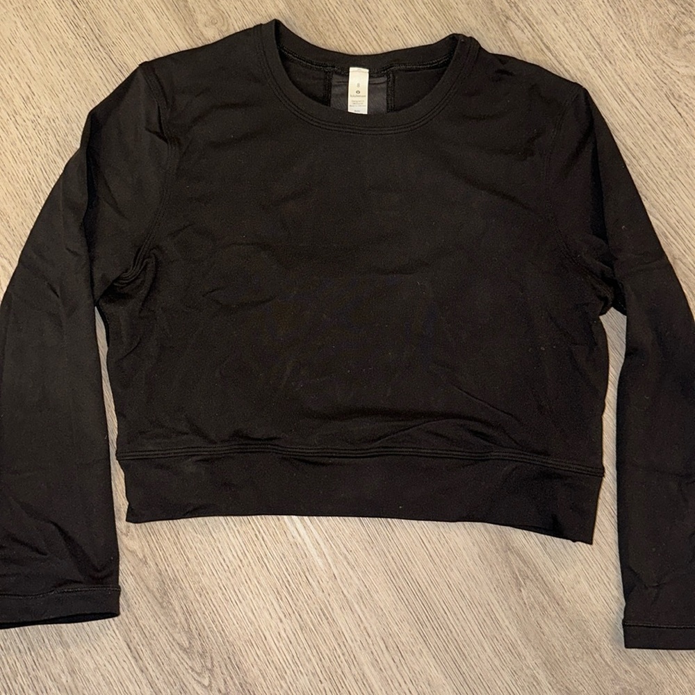 Black Crop Lulu Top